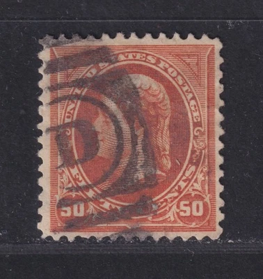 Estados Unidos Scott 260 Usado 1894 50¢ Naranja No Wmk 1st Bureau SCV $140 Foto 1 de 2