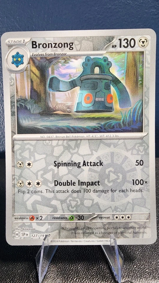 Bronzong Common SV08: Surging Sparks Reverse Holo 127/191 NM - Image 1 of 1