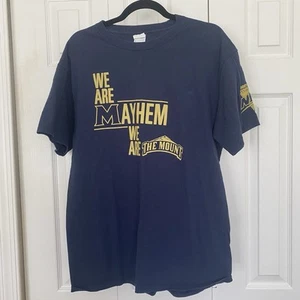 Mount St. Mary’s University NCAA Northeast Conference We Are Mayhem Large Tshirt - Picture 1 of 7