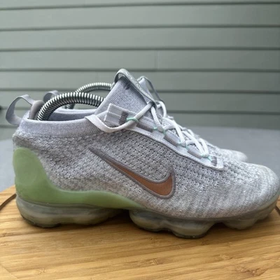 Nike Air Vapormax Flyknit GS Sneakers Womens Size 8 6.5Y Platinum Mint Foam - Image 1 of 4