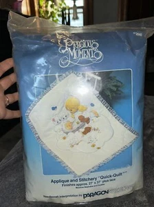 Precious Moments Paragon Needlecraft Applique Stitchery Quick Quilt Kit Baby - Picture 1 of 4