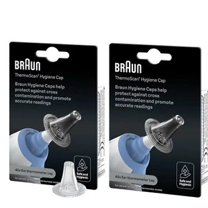 Braun LF40 Hygiene Caps for ThermoScan Ear Thermometer Pack Of 2 x 40 (80 items) - Picture 1 of 4