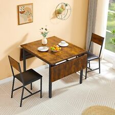 Folding Dining Table, Drop Leaf Dining Table, Extendable Table for 2-4 People