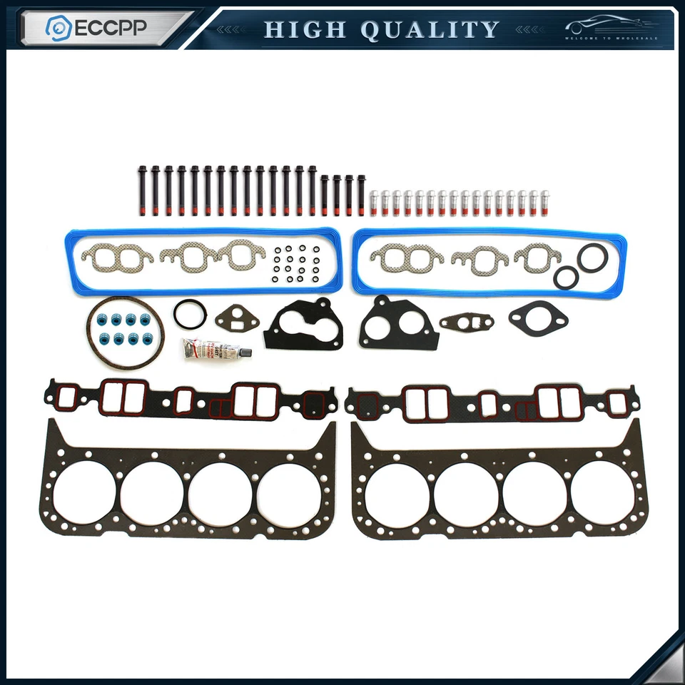 Juego de juntas de culata pernos de culata para Chevrolet C1500 C2500 1988-1994 5,7 L 350CID V8 Foto 1 de 4