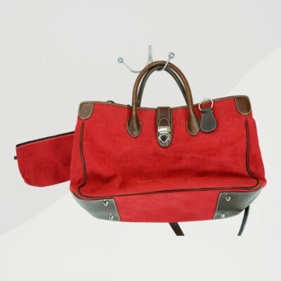 Bolso Dooney Bourke vintage, color rojo, # DL50C-W4 con bolso pequeño Foto 1 de 4