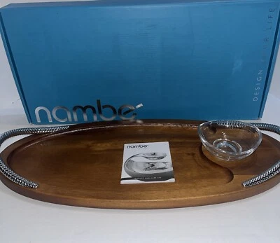 Nambe - Colección Trenzas - Tabla de servir madera de acacia - Mide 18" x 8,5"... Foto 1 de 3