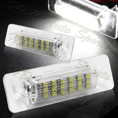 Luces LED de matrícula blancas 18-SMD para Mercedes Benz Clase C/E W210 W202 4 puertas Foto 1 de 4