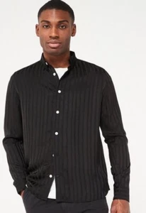 BNWT Men’s ALL SAINTS Astro Black “ AURIGA “ Long Sleeve Shirt Size XL RRP £119 - Picture 1 of 6