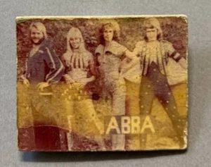 1970s Swedish group ABBA Rare vintage pin-back button badge pin Made in the USSR - Picture 1 of 2