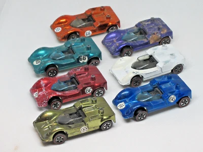 Redline Hot Wheels - Chaparral Rainbow Lot of 7 (including Rare HK Purple) - Image 1 of 3