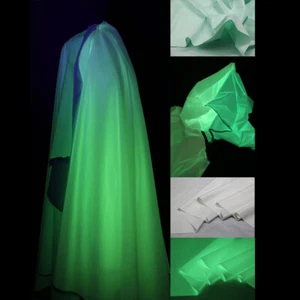 Glow in the Dark Fabric Luminous Reflective Sheet Clothing Sewing Safety Warning - Picture 1 of 18