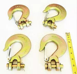 4 Goliath Industrial 1/2" KETTENGREIFERSCHLINGE SLIP HOOK LINK FEDERRIEGEL G70 CSH12 - Bild 1 von 3