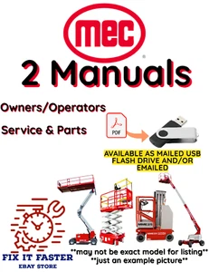 MEC 3391RT CE LEGACY SCISSOR MAN LIFT OWNERS SERVICE PARTS MANUAL PDF ON USB - Picture 1 of 3