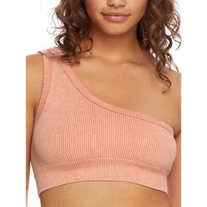 Honeydew Intimates SOFT CORAL Mya Rib One Shoulder Bralette, US Medium - Picture 1 of 4