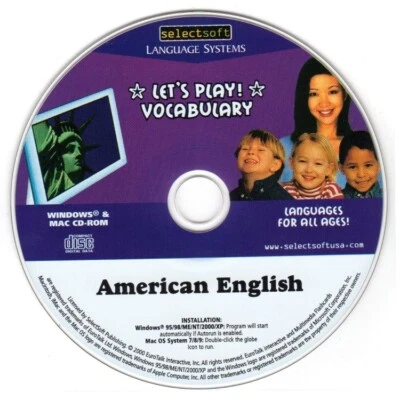 Let's Play! Vocabulary American English (CD, 2000) Win/Mac - NEW CD in SLEEVE - Image 1 of 3
