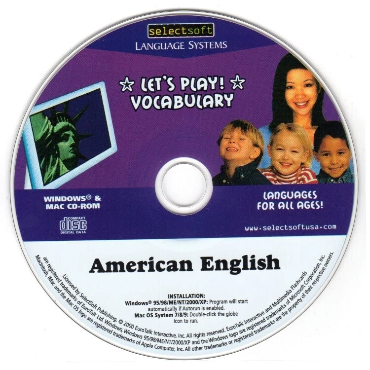 Let's Play! Vocabulary American English (CD, 2000) Win/Mac - NEW CD in SLEEVE - Image 1 of 3