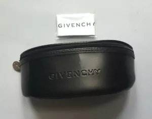 GIVENCHY LARGE BLACK ZIPPERED SUNGLASSES CASE WITH CLEANING CLOTH  - Picture 1 of 6