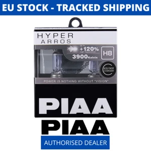 PIAA HYPER ARROS 3900K Car BULBS Up to +120% More light (H8)(HE-904)(Twin Pack) - Picture 1 of 3