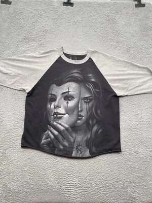 Camisa OG Abel Adulto 2XL XXL Negra Gris Máscara Enmascarada Grunge Y2K Patinador Hombres Foto 1 de 4