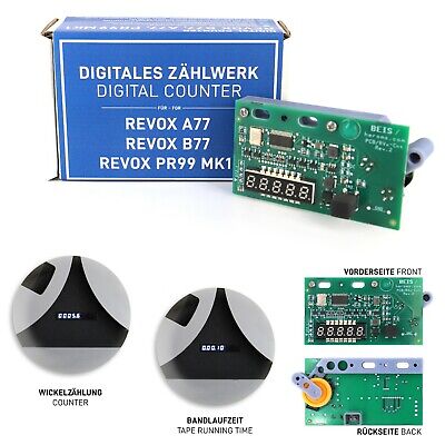 Digitales Zählwerk F. Revox A77, B77, PR99 MK1 Zeitanzeige • 251.95€