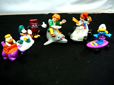 Vtg. 1987-93 Restaurant Toys-Flintstone/Smurf/2-Burger King/Cal. Raisin/Nintendo