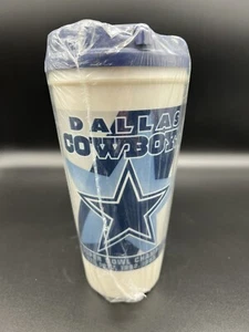 Vintage Dallas Cowboys NFL Football Tumbler Cup w/ Lid Super Bowl Champions - Picture 1 of 5