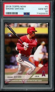 2018 Topps Now #5 Shohei Ohtani PSA 10 Gem Mint RC Rookie Card - Picture 1 of 2