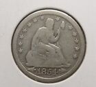 1854  Seated  Liberty Quarter   A25#F25-54 Very   Nice    COIN