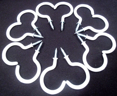 ITT HOOKS 12 Pcs Utility 2" inch Steel Screw Mount Cup Hooks Plant Hanger Coated