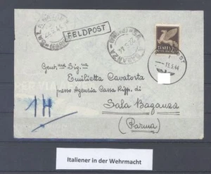Dt. Correo de campaña, carta 1944 de un italiano en la Wehrmacht (10655) - Imagen 1 de 1