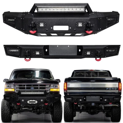Vijay Fit 1992-1997 Ford F150 F250 F350 Front or Rear Bumper with LED Lights - Image 1 of 4