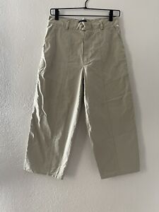 Burberry Youth Girl Wide Leg Khaki Ankle Cargo Pants Size 14