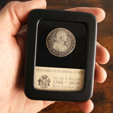 Spanish 2 Reale Colonial Era Coin Cover
