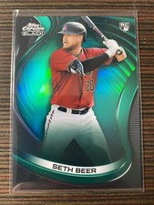 2022 Topps Chrome BLACK SETH BEER #39 GREEN ATOMIC /99 Diamondbacks RC Arizona