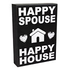 JennyGems Happy Spouse Happy House Sign, Funny Engagement Bridal Shower Gift