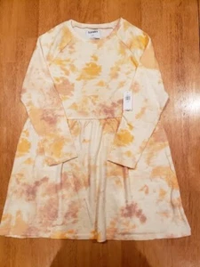 Old Navy Mädchen Gr. M (8) - apricot und creme Batik T-Shirt Kleid  - Bild 1 von 3