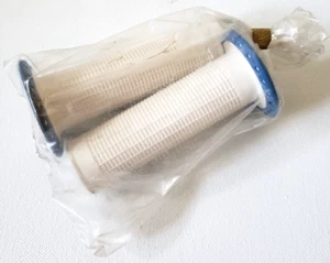 VIntage White Blue rubber GARANZIA Bmx Bicycle Bike Handles NOS - Foto 1 di 6