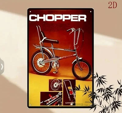 Chopper Raleigh Motorcycle Tin sign- new- 12x8 - Image 1 of 3