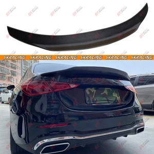Forged/Carbon Fiber Rear Spoiler Wing Fit Benz C-Class W206 C200 C300 C43 AMG - Picture 1 of 27