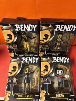 Jakks Pacific Bendy & The Ink Machine Wave 2 figuras JUEGO COMPLETO de las 4 ¡Bonito! Foto 1 de 4