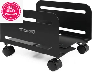 TOOQ UMCS0004-B - Soporte De Suelo Con Ruedas Para CPU, Metálico, Color Negro - Zdjęcie 1 z 9
