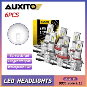 AUXITO Super Brillante 9005 9006 H8 LED Combo Alto/Bajo Beam Faro Plug & Play EE. UU. - Imagen 1 de 18