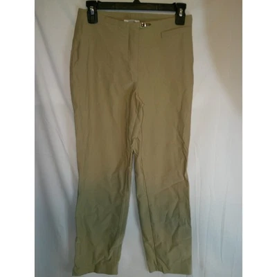 Bebe Khaki Straight Leg Career Pants Size 6P Made in USA - Image 1 of 4