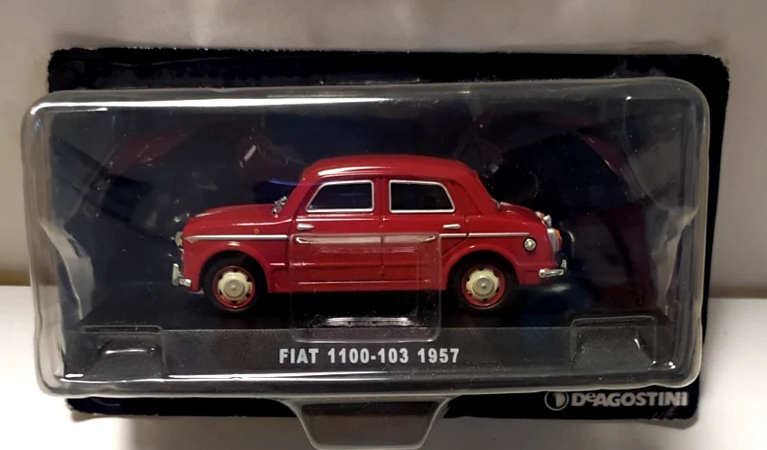DE AGOSTINI 1:43 AUTO DIE CAST FIAT  1100-103 POLIZIA 1957 ROSSO  RM  POLIZIA - Immagine 1 di 1