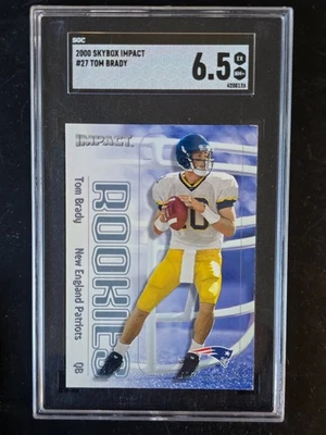 🔥 2000 SKYBOX IMPACT TOM BRADY #27 ROOKIE RC EX CASI COMO NUEVO + SGC 6.5 🔥 Foto 1 de 4