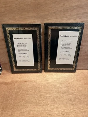 2 Anything Books Journal Diary Sketch Notebook Blue Gold Vintage Unruled Sealed - Image 1 of 4