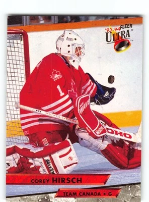 Corey Hirsch 1993-94 Team Canada Card - Image 1 of 2