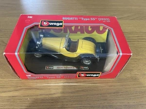 Burago Yellow Bugatti Type 55 1932 Code 0538 Diecast Metal With Plastic Parts. - Picture 1 of 8