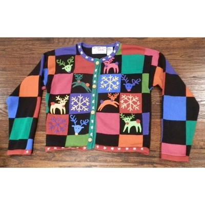 Suéter de Navidad Simon Sez by Michael Simon Niñas Talla 10 LEER Foto 1 de 4