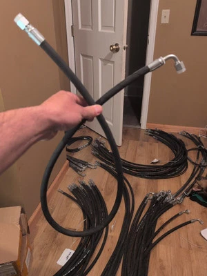 Agt Miva Chinese Mini Excavator Hydraulic Hose M14x1.5 X 60" One End 90° One Str